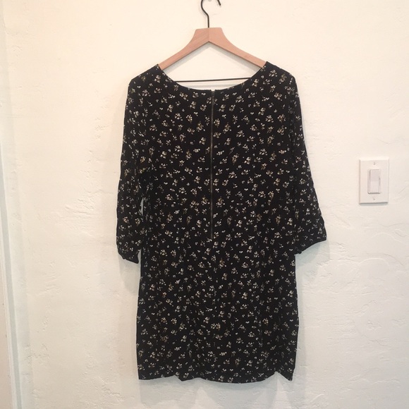 Old Navy Floral Print Zip Back Dress Womens Size L - Picture 5 of 8